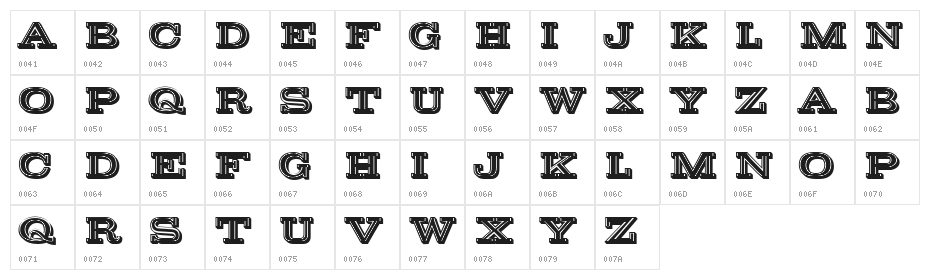 Thomson 3D Filled Regular Character Map