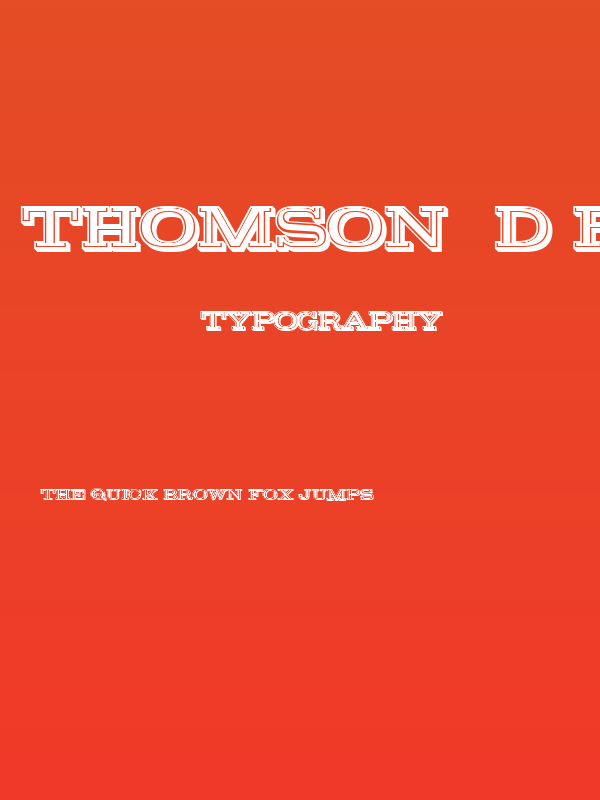 Thomson 3D Filled Regular Poster