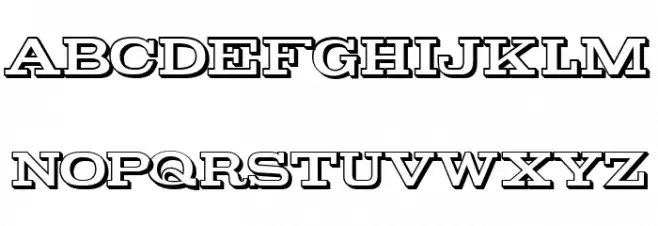 Thomson 3D Regular Font OTHER CHARS