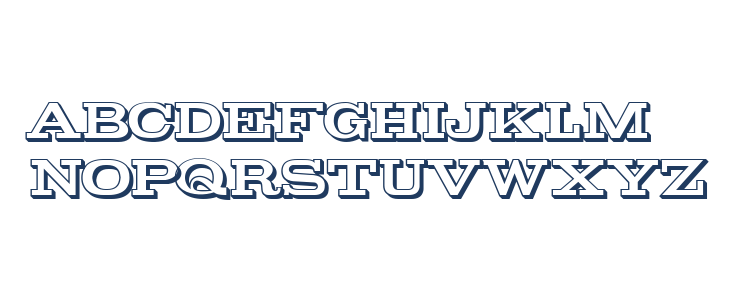 Thomson 3D Regular Lowercase