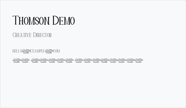 Thomson Demo Business Card