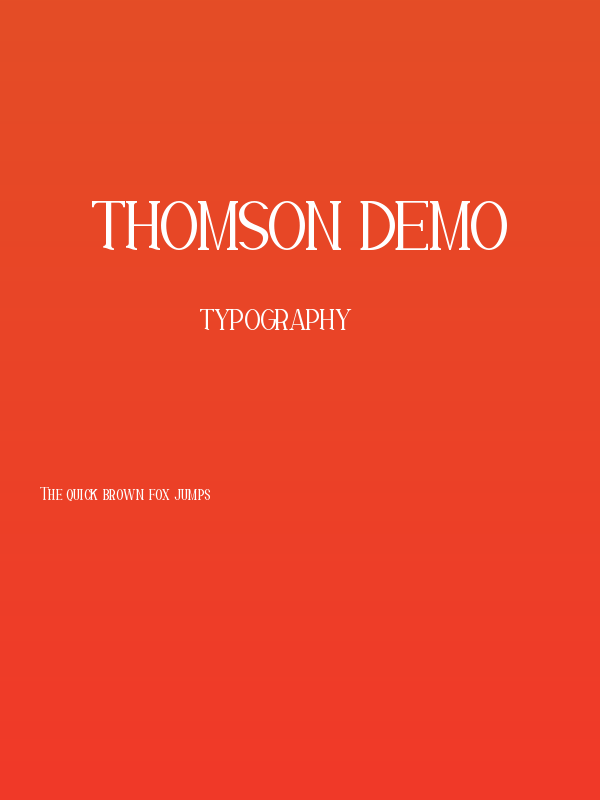 Thomson Demo Poster
