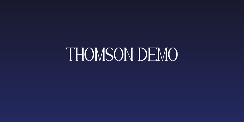 Thomson Demo Social Header