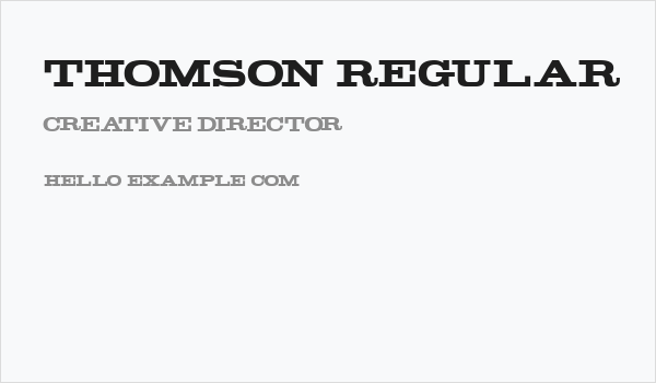 Thomson Regular Business Card