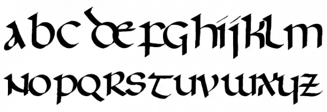 Thomson Uncial Шрифта строчной