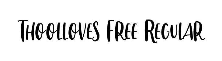 Thoolloves Free Regular  Frei Schriftart Herunterladen