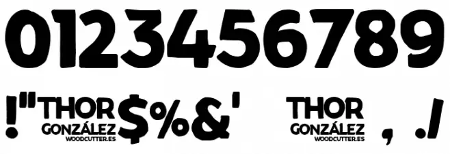 Thor Gonz フォント その他の文字