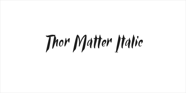 Thor Matter Italic Logo