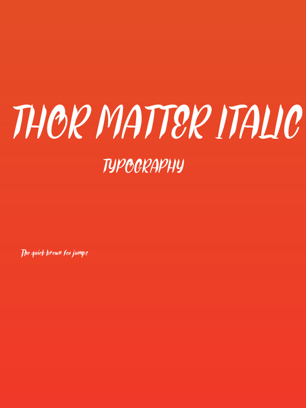 Thor Matter Italic Poster