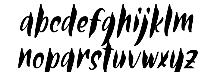 Thor Matter Italic Font LOWERCASE