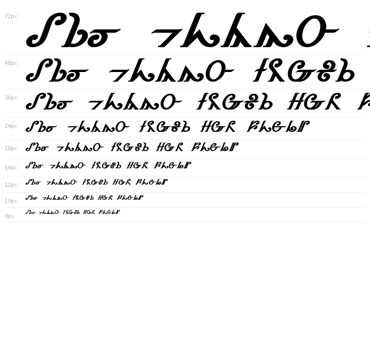 Thorass Bold Italic Waterfall
