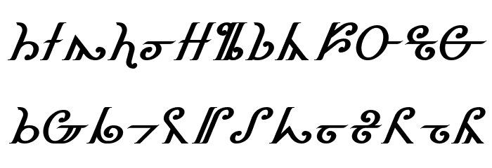 Thorass Italic Font LOWERCASE