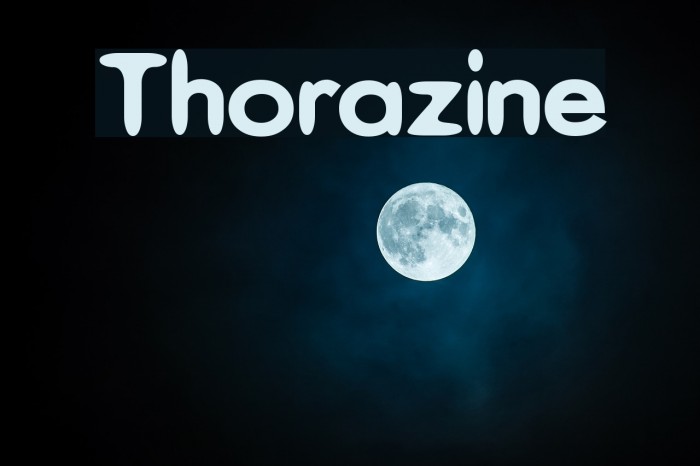 Thorazine Schriftart examples