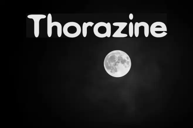 Thorazine Font examples
