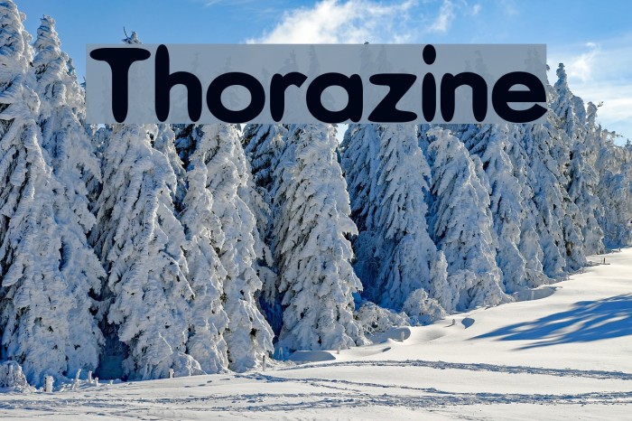 Thorazine Schriftart examples