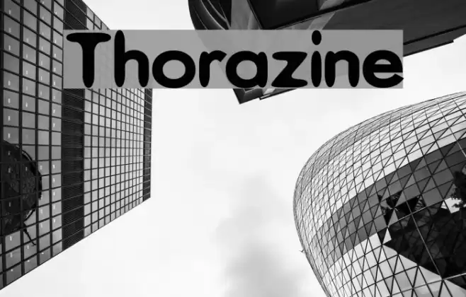 Thorazine Font examples