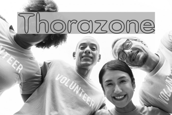 Thorazone Font examples