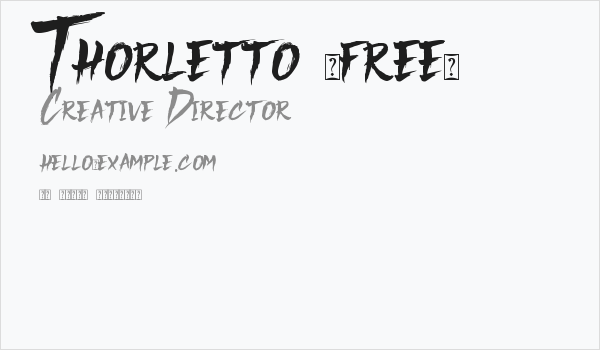 Thorletto [free] Business Card