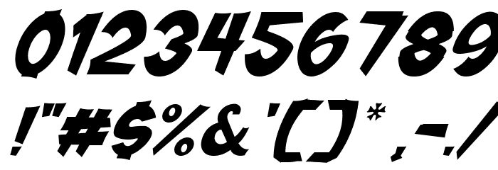Thorn Blade Italic Font OTHER CHARS