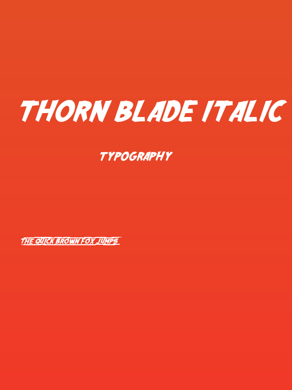 Thorn Blade Italic Poster