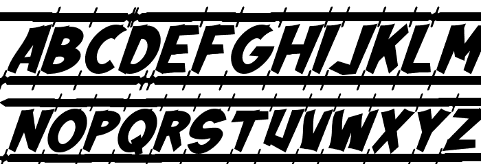 Thorn Blade Italic Font LOWERCASE