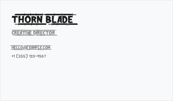 Thorn Blade Business Card
