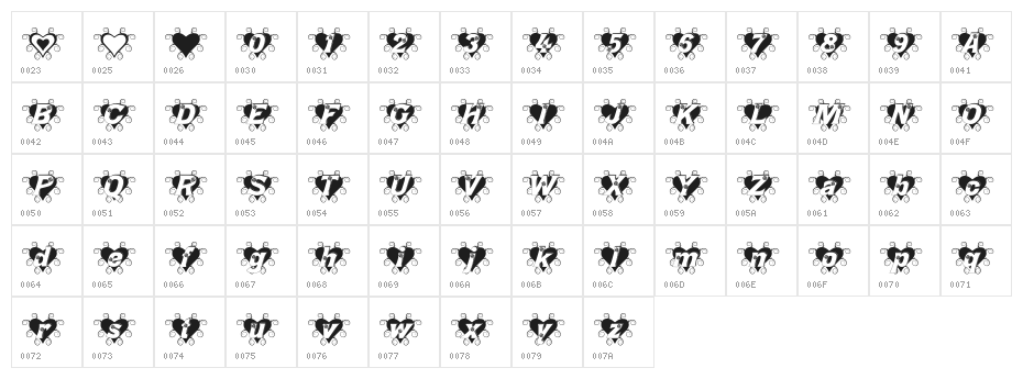 Thorn_Heart Character Map