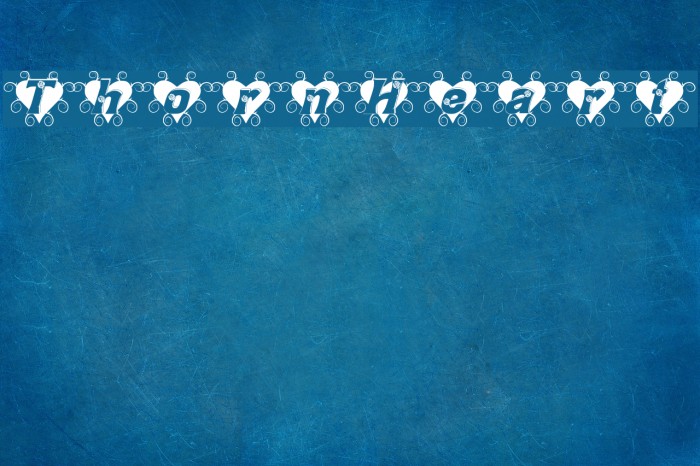 Thorn_Heart Font examples