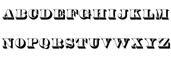Thorne Shaded Font LOWERCASE