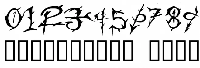 Thorns Font OTHER CHARS