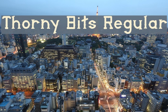 Thorny Bits Regular Font examples