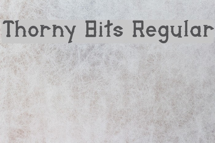 Thorny Bits Regular Font examples