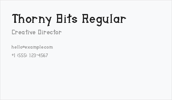 Thorny Bits Regular Business Card