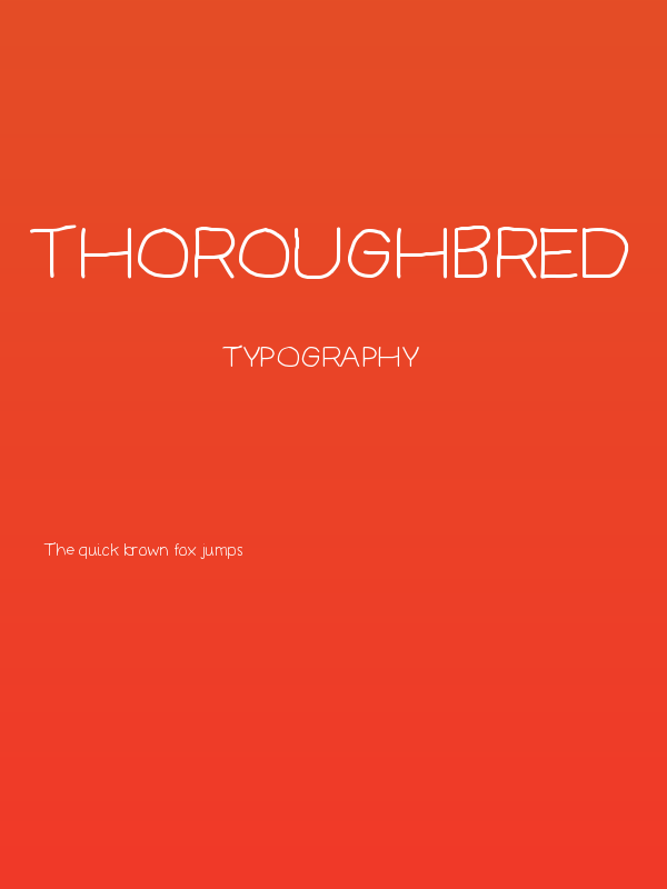 Thoroughbred Poster