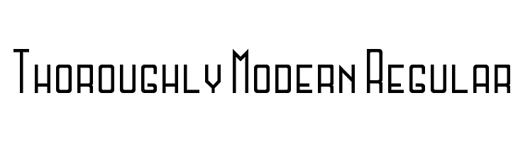 Thoroughly Modern Regular  font caratteri gratis