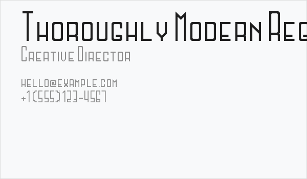 Thoroughly Modern Regular Business Card