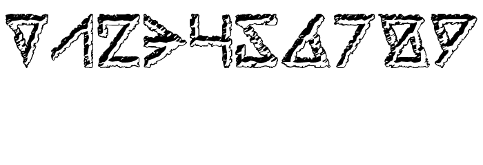 Thors Hammer Carved Font OTHER CHARS