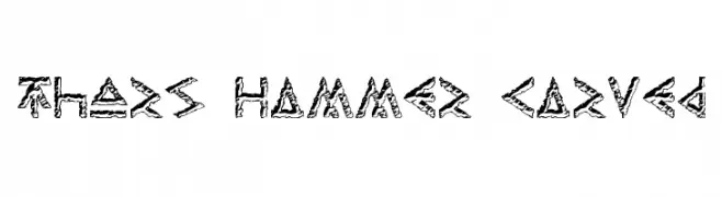 Thors Hammer Carved  Descarca Fonturi Gratis