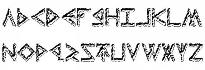 Thors Hammer Carved Schriftart Groß