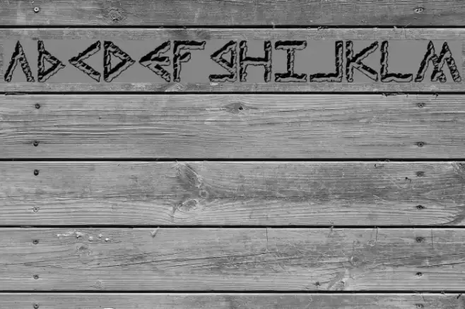 Thors Hammer Carved Font examples