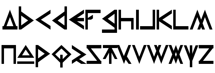 Thors Hammer Font LOWERCASE