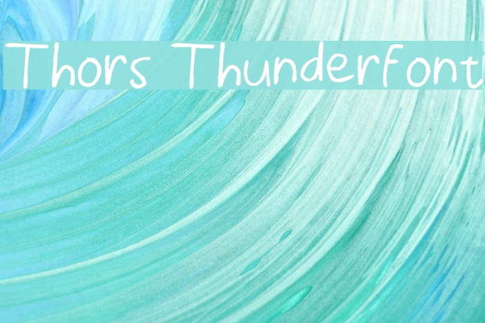 Thors Thunderfont Font examples