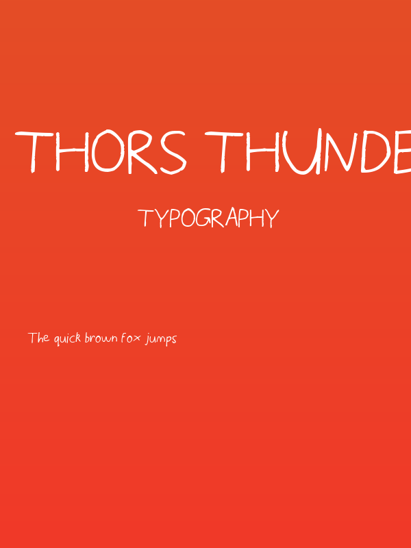 Thors Thunderfont Poster