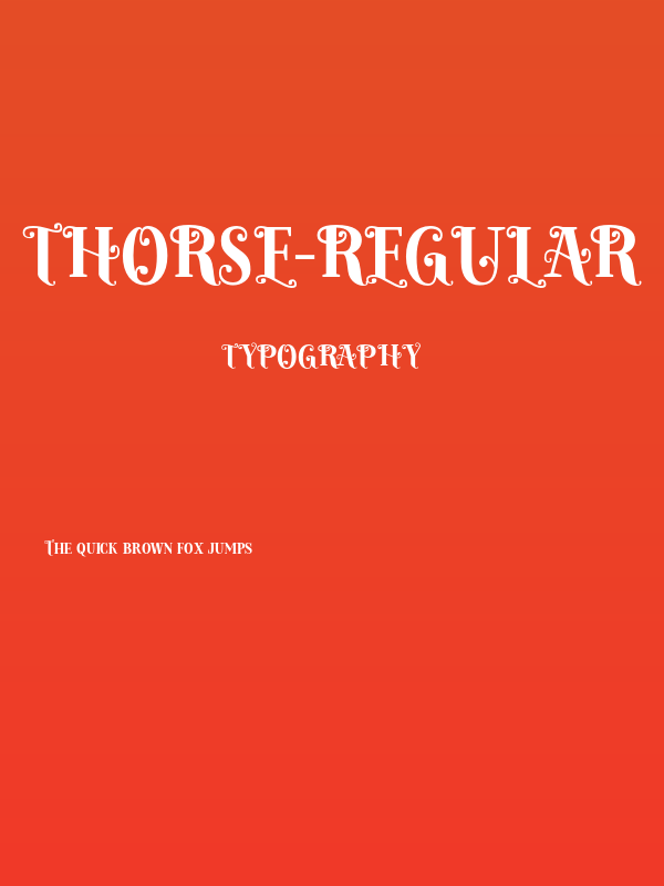 Thorse-Regular Poster