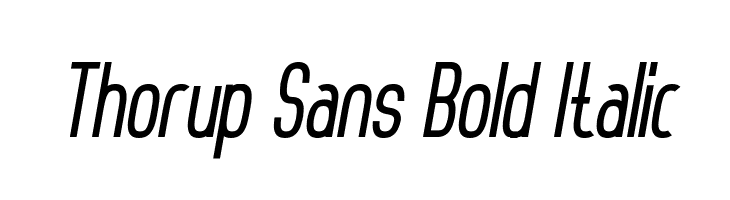 Thorup Sans Bold Italic  les polices de caractères gratuit tlcharger