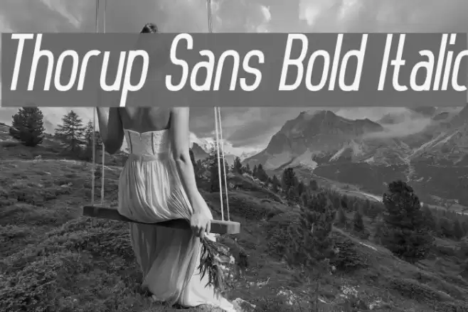 Thorup Sans Bold Italic Font examples