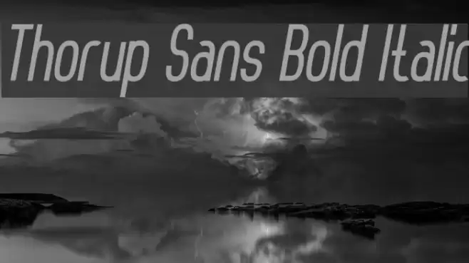 Thorup Sans Bold Italic Font examples