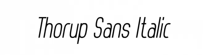 Thorup Sans Italic  Fuentes Gratis Descargar