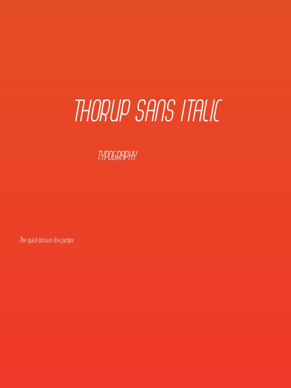 Thorup Sans Italic Poster