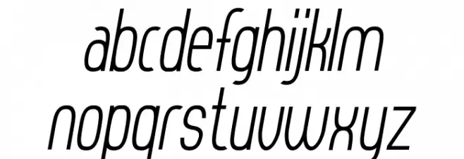 Thorup Sans Italic Caratteri MINUSCOLO